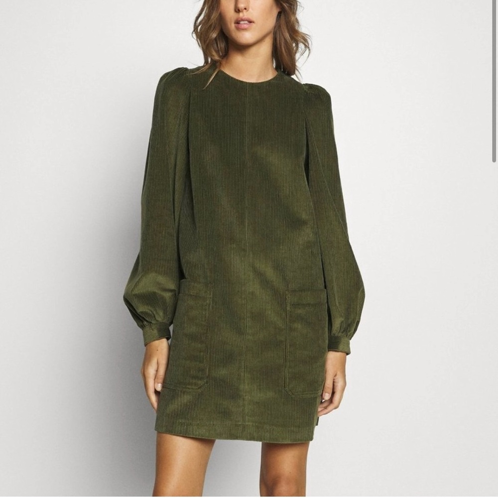 Ted Baker Green Xavia Courdoroy Mini Dress Size 2